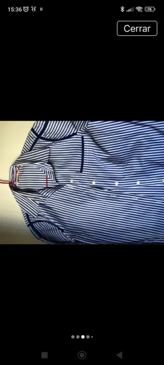 Camisa mujer  rayas azules de Zara . Talla S .