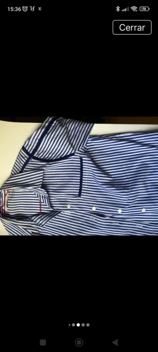 Camisa mujer  rayas azules de Zara . Talla S .