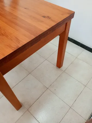 Mesa Extensible de comedor de madera macisa