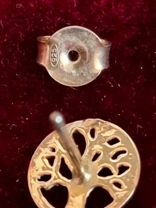 Pendientes Plata Ley 925 Árbol de la Vida