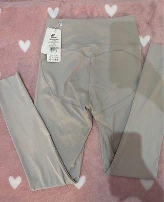 Pantalon leggings mallas largas skinny beige S XS