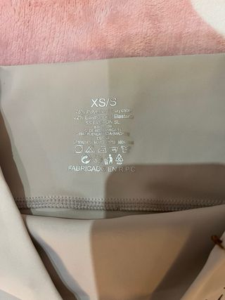 Pantalon leggings mallas largas skinny beige S XS