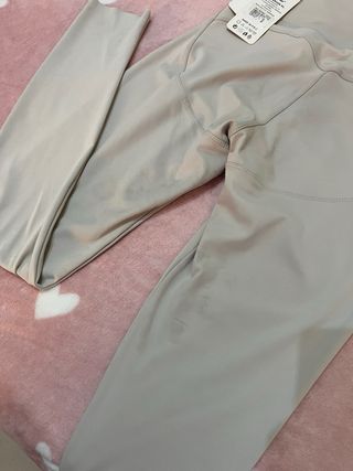 Pantalon leggings mallas largas skinny beige S XS