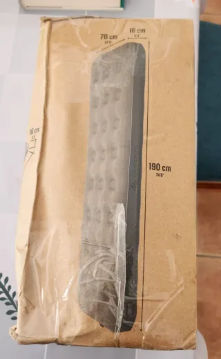 Colchón inflable camping 1 persona 190x70cm