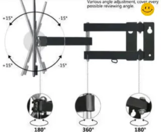 SOPORTE TV EXTENSIBLE-INCLINABLE HASTA 55" A ESTRE