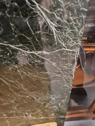 Pareja ménsulas mas marmol verde veteado