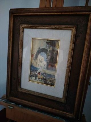 Dipinto a olio con cornice in legno