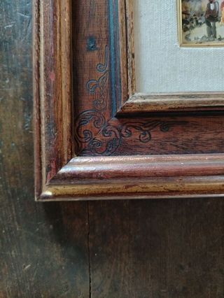 Dipinto a olio con cornice in legno