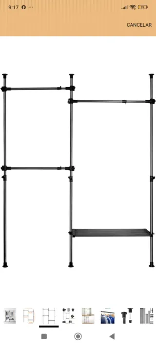 Estructura armario metálico negro