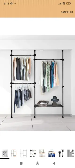 Estructura armario metálico negro