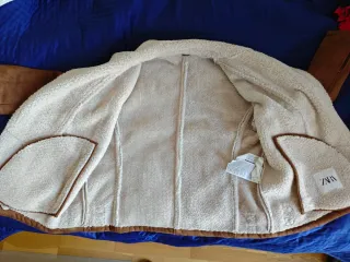 Chaqueta efecto ante con borreguillo XL. Nueva