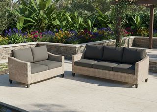 Conjunto Terraza 3+2 plazas Beige/Gris
