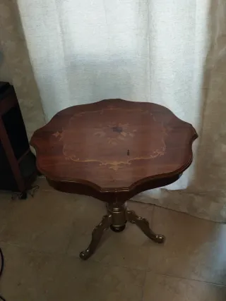 Mesa auxiliar Vintage madera y metal