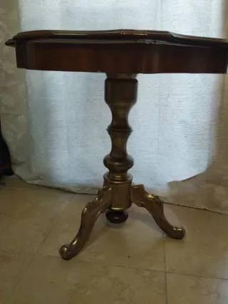 Mesa auxiliar Vintage madera y metal