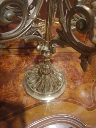 2 Candelabros Vintage Francés Metal Dorado