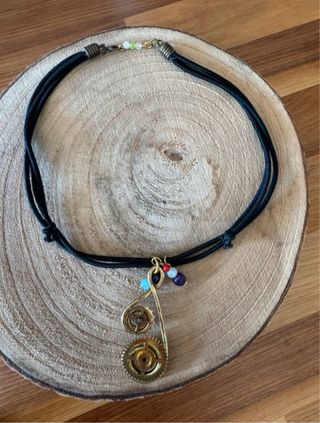 Collar artesanal latón Steampunk engranajes