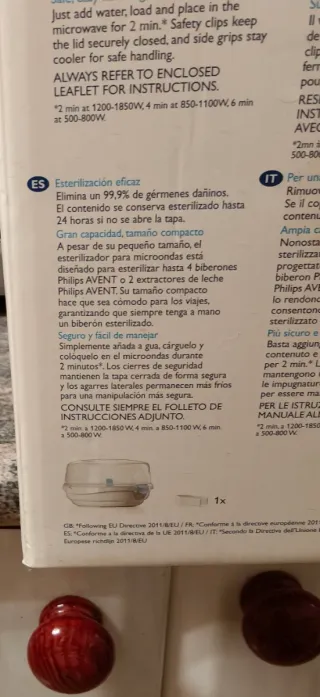 Esterilizador microondas Philips Avent