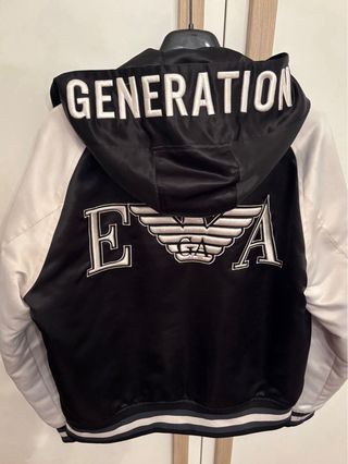 Bomber Emporio Armani Unisex Nero/Bianco