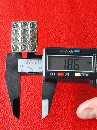 Antiguo Anillo  Plata 925 con 12 Esmeraldas,unico!