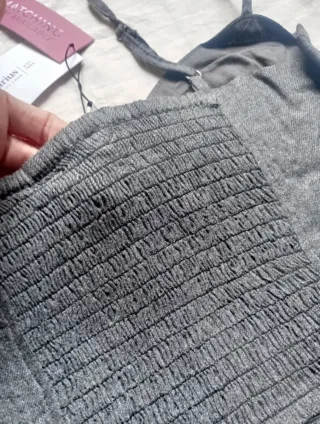 Crop top Stradivarius grigio taglia M