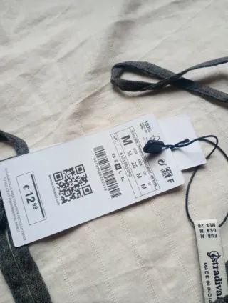 Crop top Stradivarius grigio taglia M