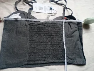 Crop top Stradivarius grigio taglia M