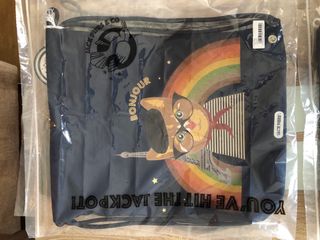 Bolsa de cuerdas con estampado de gato y Torre Eif