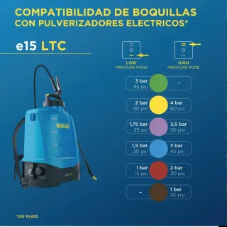 Pulverizador Eléctrico Matabi e15 LTC de Batería