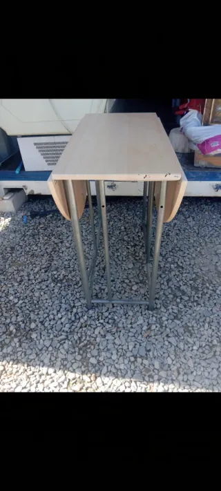 Mesa plegable madera y metal