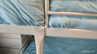 Litera blanca con cama supletoria+somier