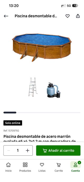 Piscina elevada desmontable