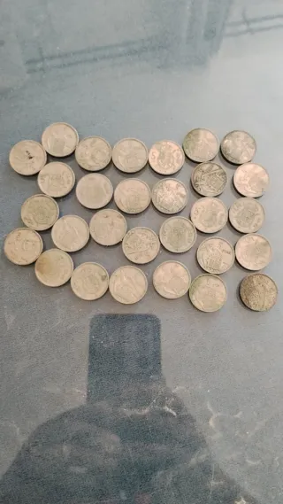 Lote 30 monedas 5 pesetas
