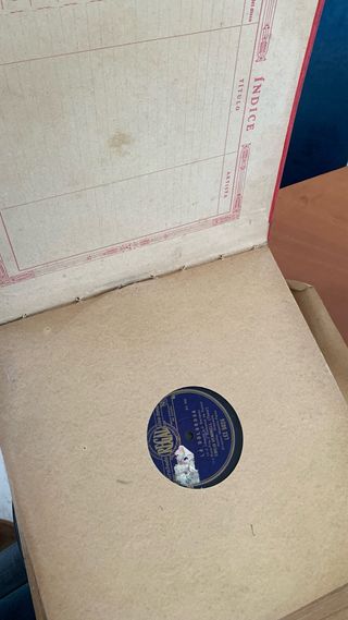 Álbum de fotos antiguo rojo