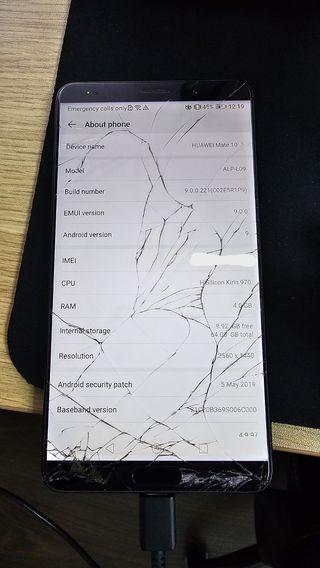 Huawei Mate 10 – funciona – pantalla rota – con ca