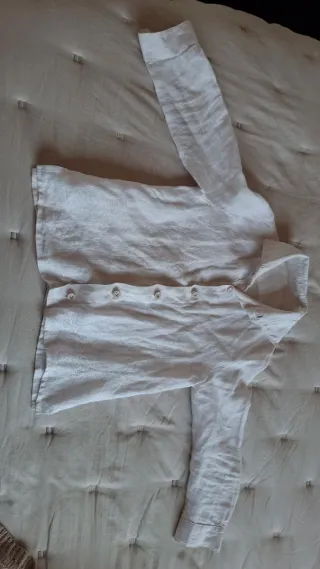 Camisa niño talla 4 blanco roto elegante