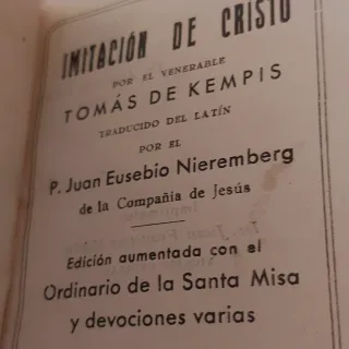 Devocionario antiguo 1928 Kempis Imitaciónde Crist