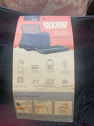 Bolsa Transportín Mascota Totto Negra
