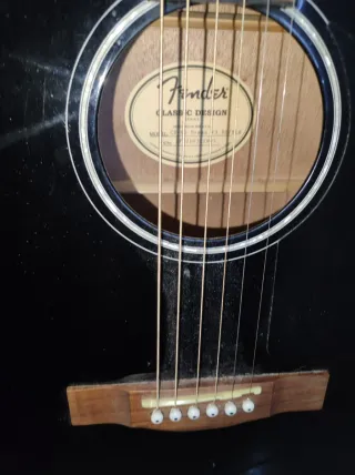 Guitarra Acústica Fender Negra