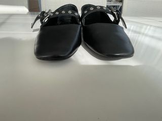 Bailarinas Mango Negras con Ojales