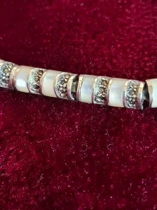 Cunjunto cadena y Anillo Plata925 Nácar.