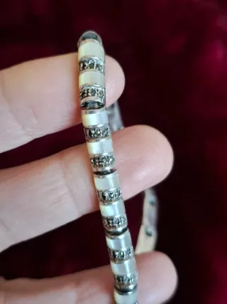 Cunjunto cadena y Anillo Plata925 Nácar.