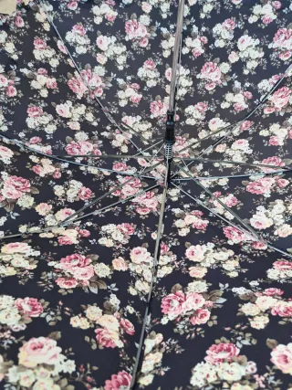 Paraguas Señora Estampado Floral Vintage