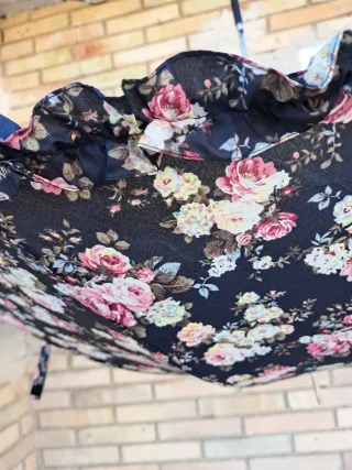 Paraguas Señora Estampado Floral Vintage