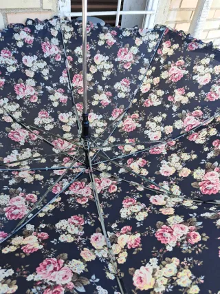 Paraguas Señora Estampado Floral Vintage