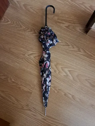 Paraguas Señora Estampado Floral Vintage