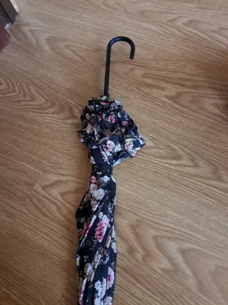 Paraguas Señora Estampado Floral Vintage