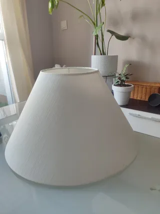 Pantalla de lámpara grande de tela