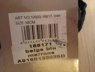 Cappello blù taglia 58cm