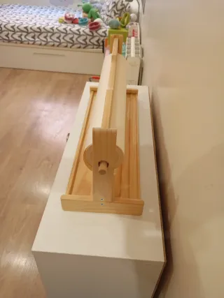 Dispensador Rollo Papel Dibujo Madera