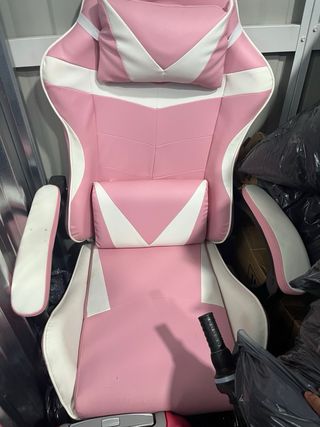 Silla Gamer Rosa y Blanca